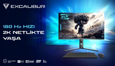 Excalibur 31.5 inç 2K 180Hz Curved Monitör Oyunu Değiştiriyor