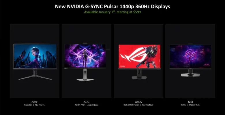 Nvidia G-Sync Pulsar Oyuncu Monitörleri Tanıtıldı