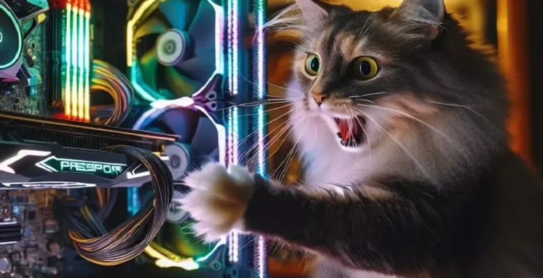 Kedi RTX 4090 Yanarken Sahibini Uyardı!