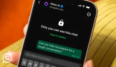 WhatsApp Meta AI için Incognito Sohbet Özelliğini Duyurdu