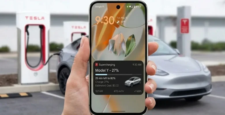 Tesla Android Uygulamasına Canlı Şarj Takibi Özelliği Geliyor