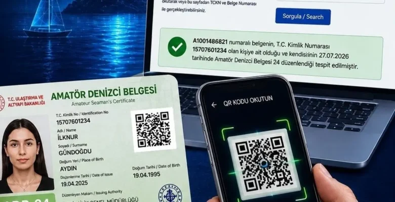 Amatör Denizci Belgelerinde QR kod dönemi başladı