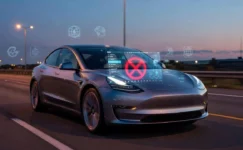 Tesla FSD Kaza Yaptı: Araç İkiye Bölündü