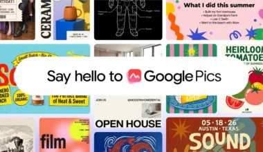 Google, Tasarım Dünyasına Yapay Zeka Destekli Google Pics ile Giriyor