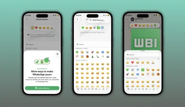 WhatsApp iOS için Özel Emoji Tepkileri Özelliğini Başlatıyor