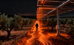 Bir tarladan iki ürün: Zeytin ağaçlarının üstünde güneş santrali kuruluyor!